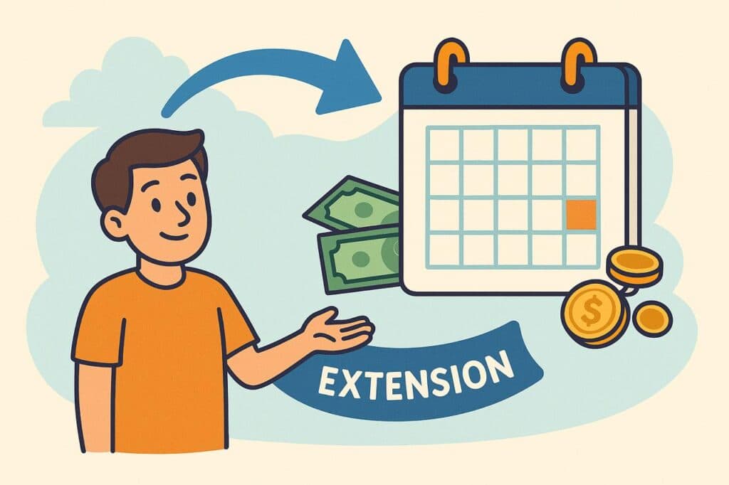 Customer reviewing a payment schedule