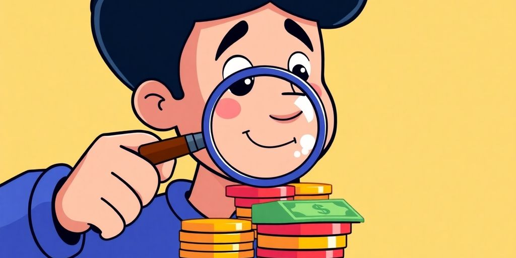 Coins and dollar bills stacked neatly.